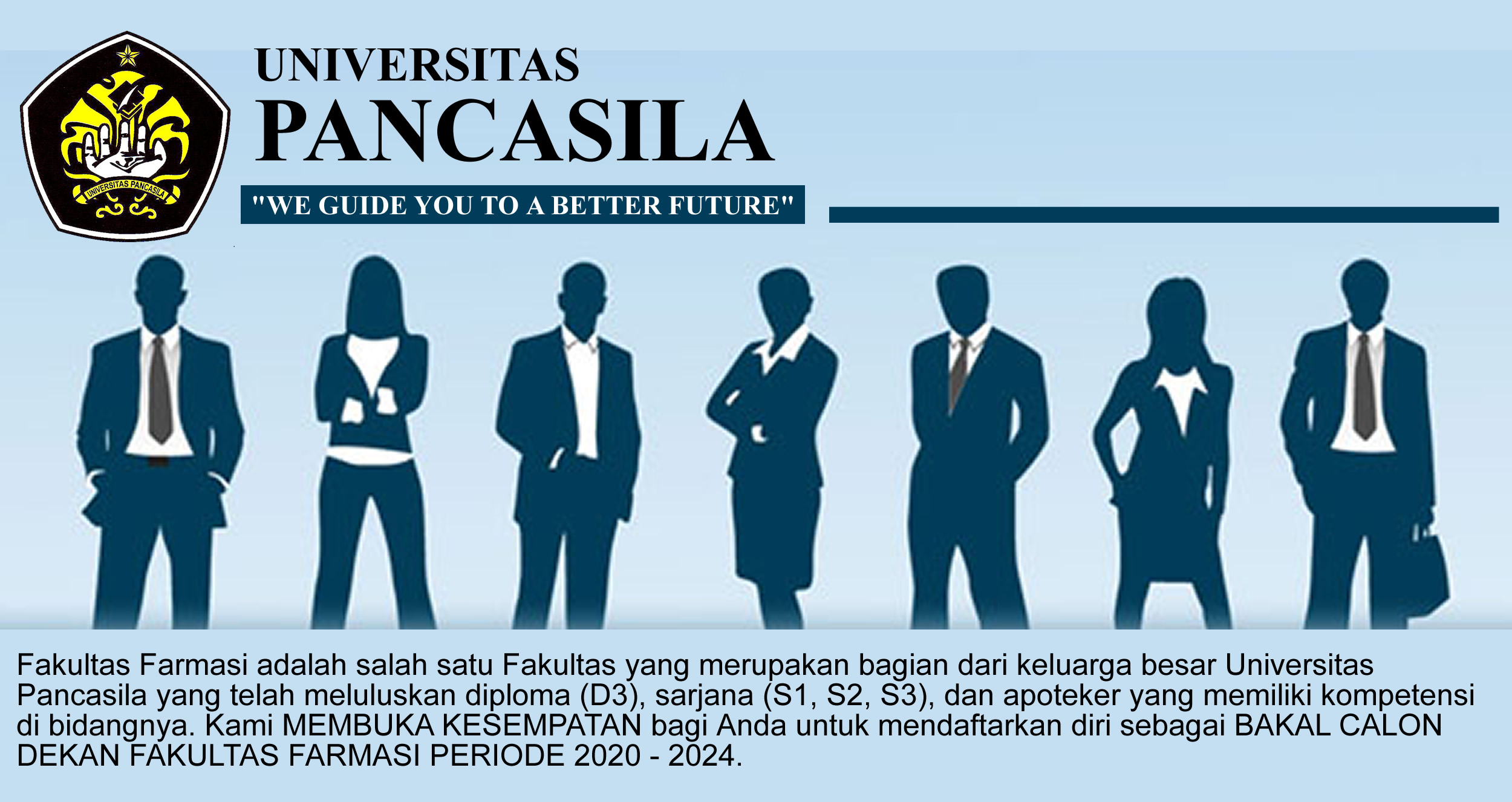 Informasi Kesempatan Menjadi Dekan Fakultas Farmasi Universitas Pancasila