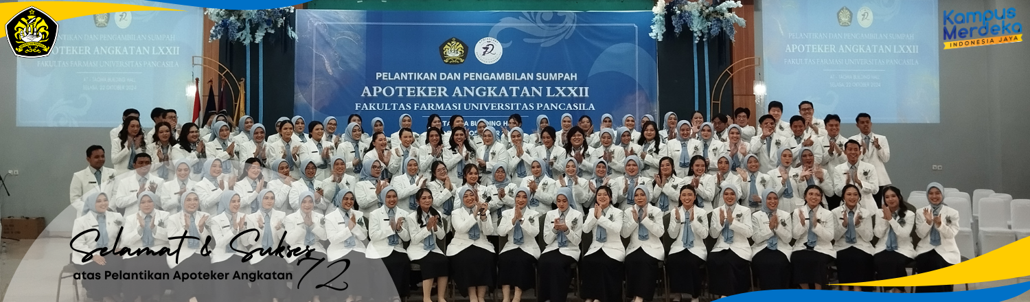 Pelantikan dan Pengambilan Sumpah Apoteker angkatan 72