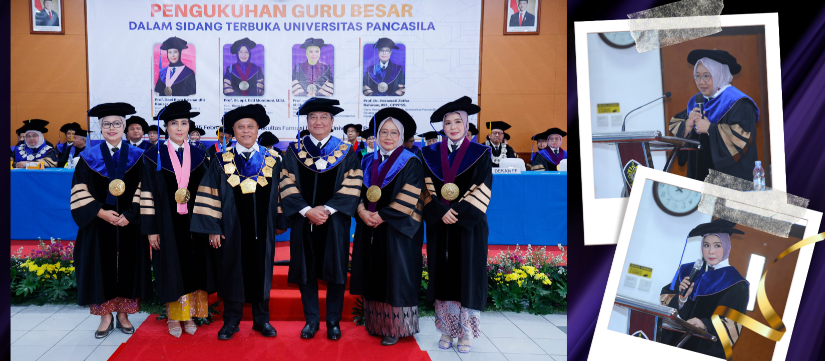 Universitas Pancasila inaugurates four professors, two of them from the Faculty of Pharmacy